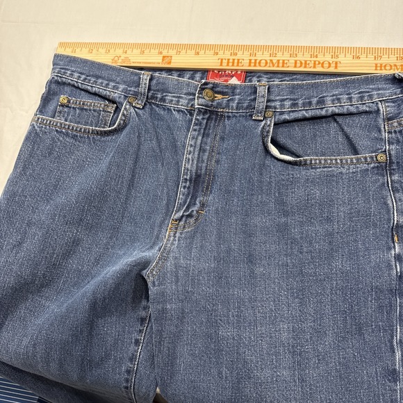 JEANS STRAIGHT Chaps Pants Mens 36X30 Blue Denim Outdoors Casual Adult - Picture 7 of 10